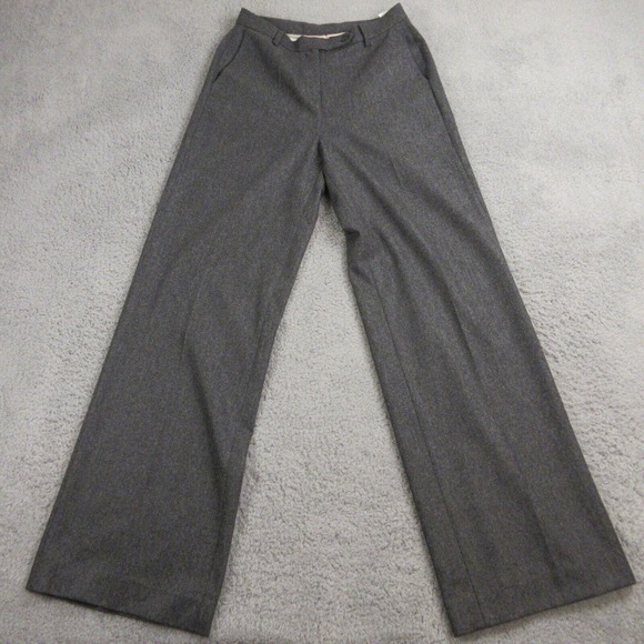 Massimo Alba Womens Wool Wide‎ Leg Trouser Pants size 40 Made in Italy Gray - Picture 1 of 12